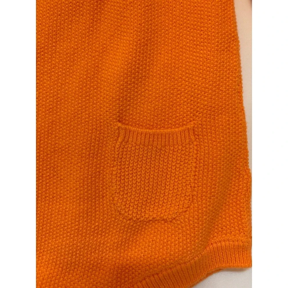 New Janie and Jack Orange Pumpkin Knit Romper Green Collar 0-3 Months Halloween